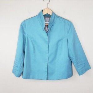 Chaiken | Turquoise Hidden Closure Jacket Size 8